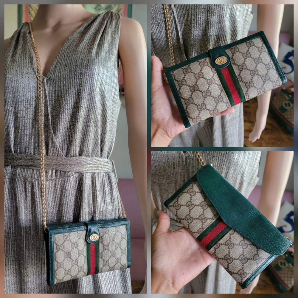 SALE🎉 Limited Collection Authentic Web Stripe Gucci Long Wallet - Picture 16 of 16